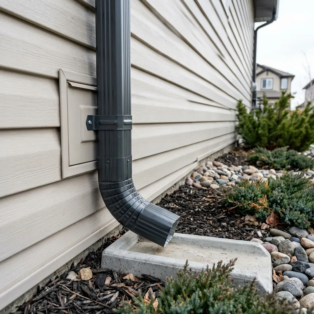 Downspout and extension detail