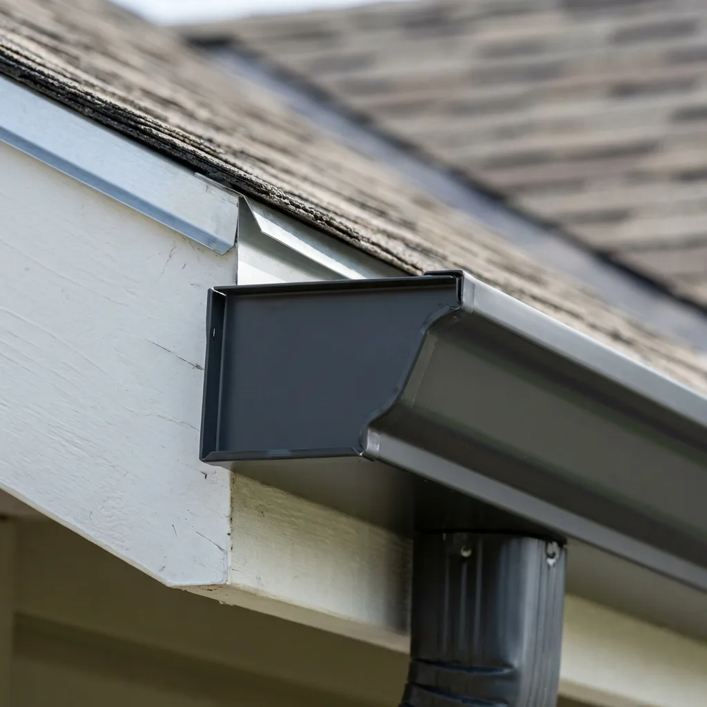 Gutter installation on fascia