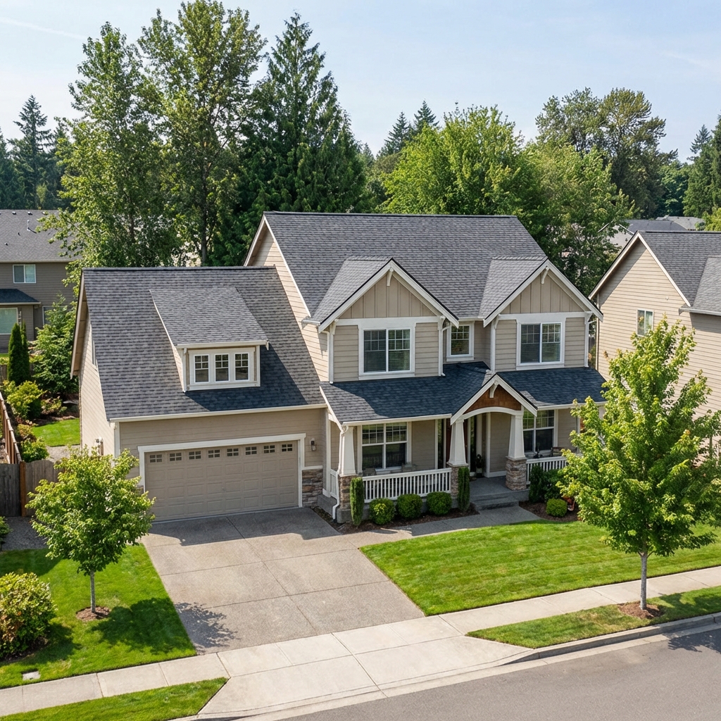 Completed roofing project