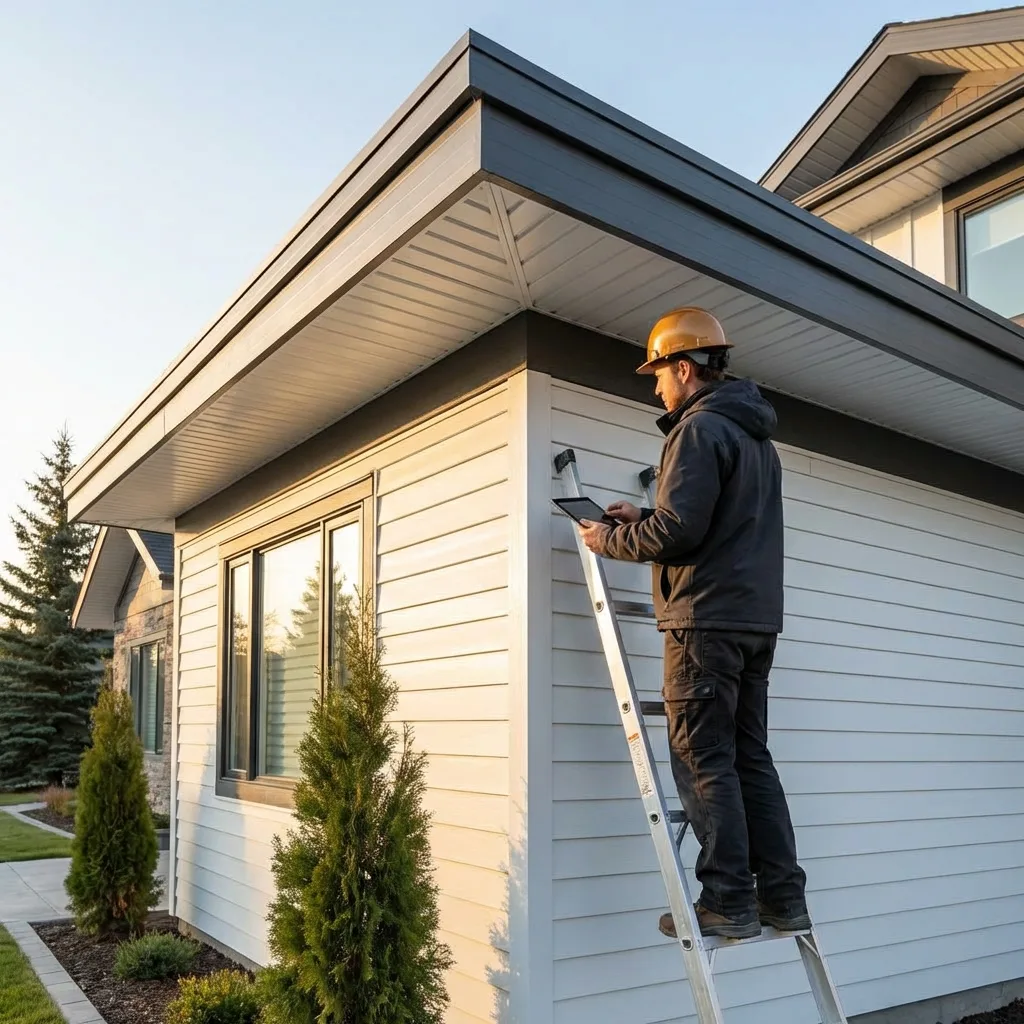 Completed soffit and fascia roofline